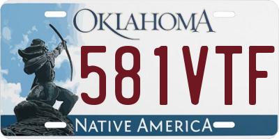 OK license plate 581VTF