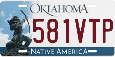 OK license plate 581VTP