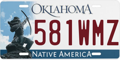 OK license plate 581WMZ