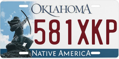 OK license plate 581XKP