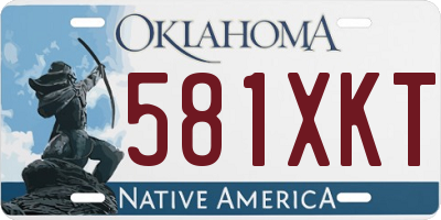 OK license plate 581XKT