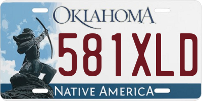 OK license plate 581XLD