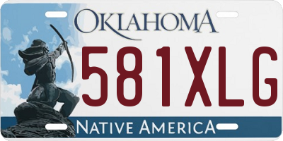OK license plate 581XLG