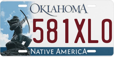 OK license plate 581XLO
