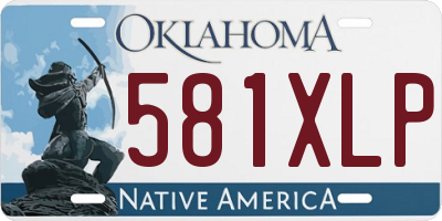 OK license plate 581XLP