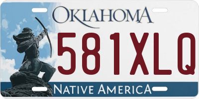 OK license plate 581XLQ