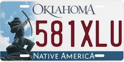 OK license plate 581XLU