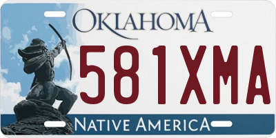 OK license plate 581XMA