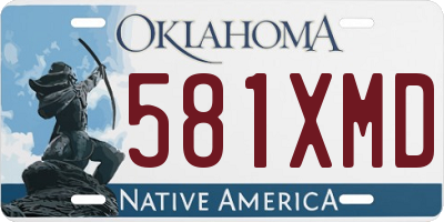 OK license plate 581XMD