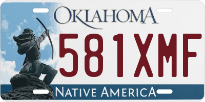 OK license plate 581XMF