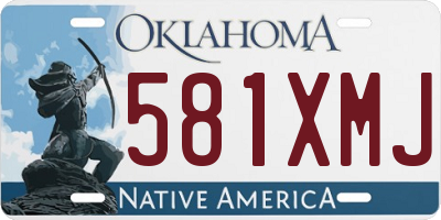 OK license plate 581XMJ