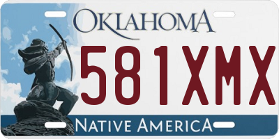 OK license plate 581XMX
