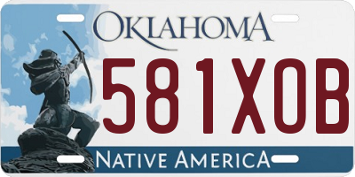 OK license plate 581XOB