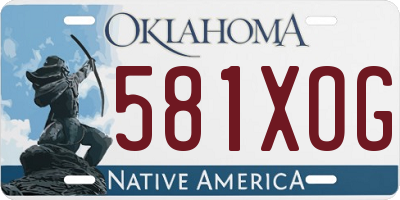 OK license plate 581XOG