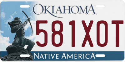 OK license plate 581XOT