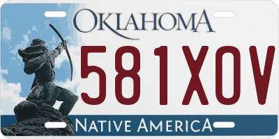 OK license plate 581XOV