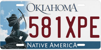 OK license plate 581XPE