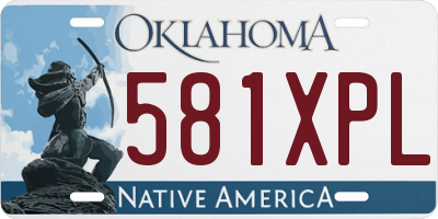 OK license plate 581XPL