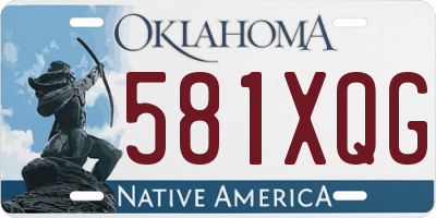 OK license plate 581XQG