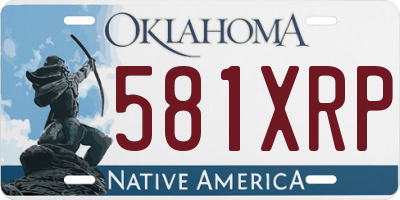 OK license plate 581XRP