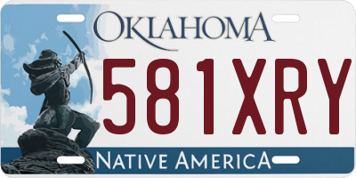 OK license plate 581XRY