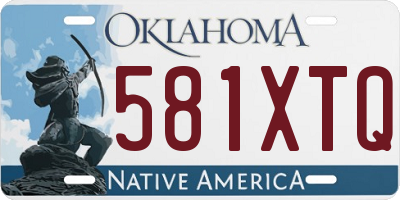 OK license plate 581XTQ