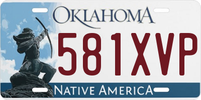 OK license plate 581XVP