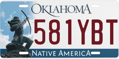 OK license plate 581YBT