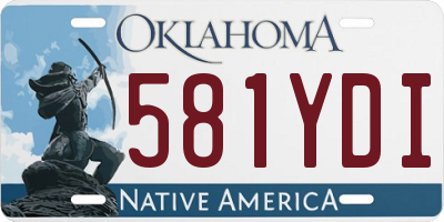 OK license plate 581YDI