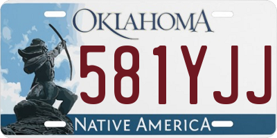 OK license plate 581YJJ