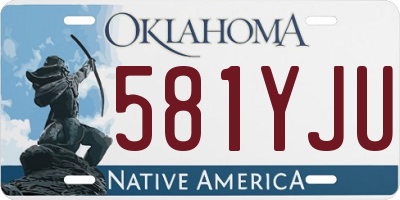 OK license plate 581YJU