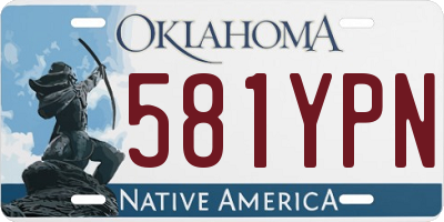 OK license plate 581YPN