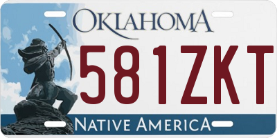 OK license plate 581ZKT