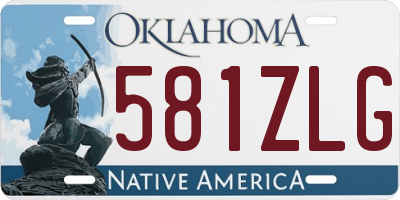 OK license plate 581ZLG
