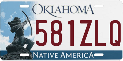 OK license plate 581ZLQ