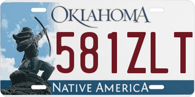 OK license plate 581ZLT