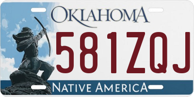 OK license plate 581ZQJ