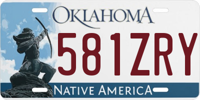 OK license plate 581ZRY