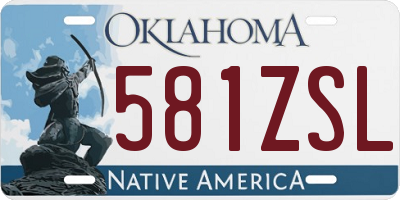 OK license plate 581ZSL
