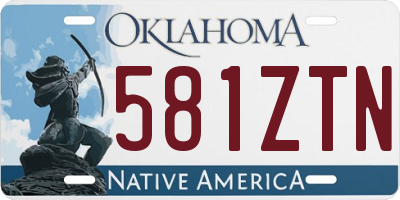 OK license plate 581ZTN