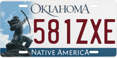 OK license plate 581ZXE