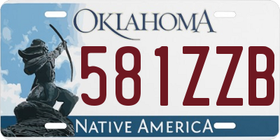 OK license plate 581ZZB