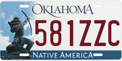 OK license plate 581ZZC