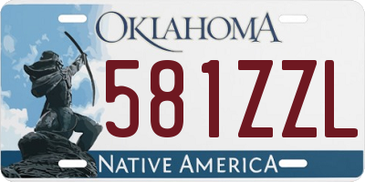 OK license plate 581ZZL