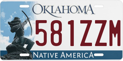 OK license plate 581ZZM