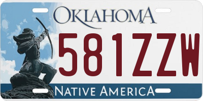 OK license plate 581ZZW