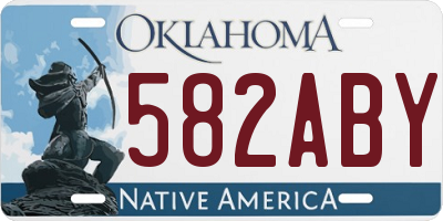 OK license plate 582ABY