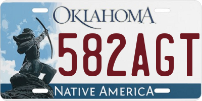 OK license plate 582AGT