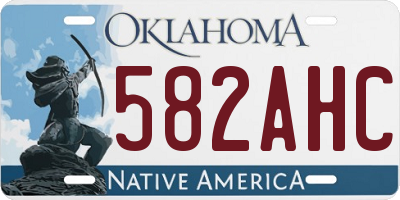 OK license plate 582AHC