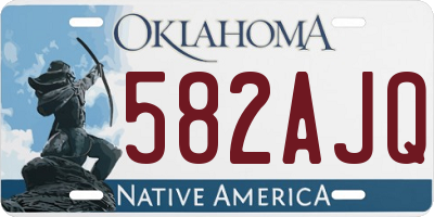 OK license plate 582AJQ